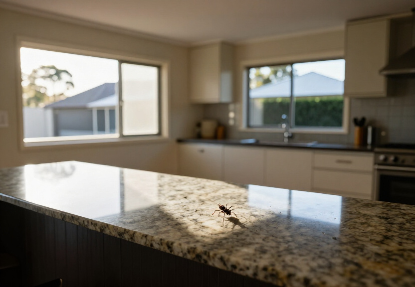 Eaves of a Menangle Park home after wasp nest removal
